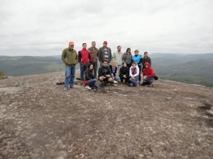 Mountain climbing with teachers from Brazil in Nova Campina